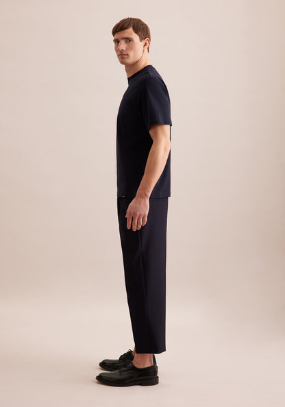 Seidensticker S/S Crew Neck Cotton T-Shirt Navy