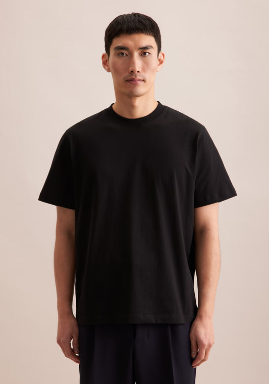 Seidensticker S/S Crew Neck Cotton T-Shirt Black