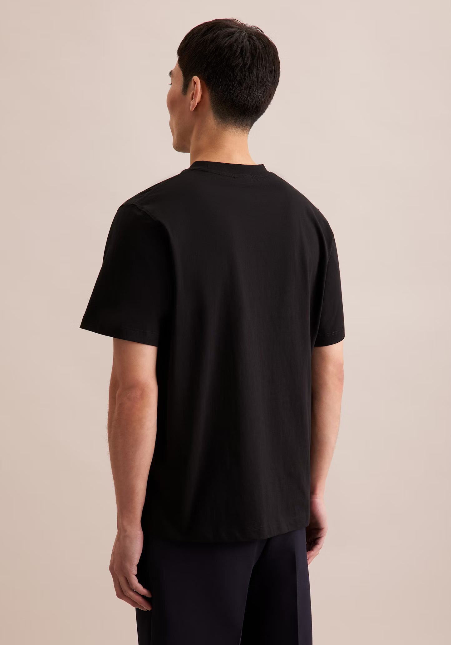 Seidensticker S/S Crew Neck Cotton T-Shirt Black