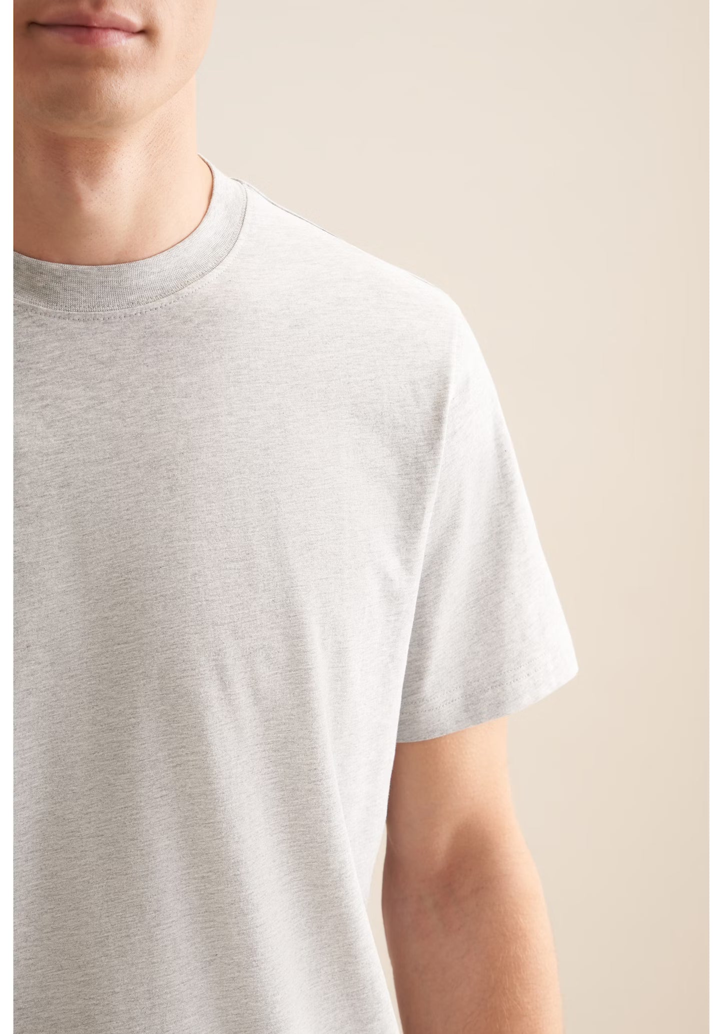 Seidensticker S/S Crew Neck Cotton T-Shirt Grey