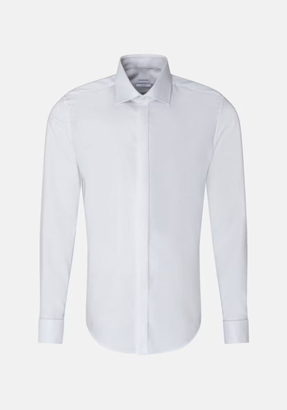 White dress shirt on a light gray background