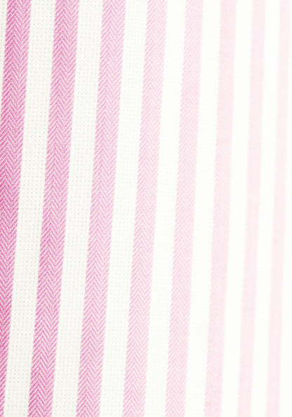 Seidensticker Pink Wrinkle-Free Cotton Stripe Slim Fit Shirt — Classic Business Dress Shirt