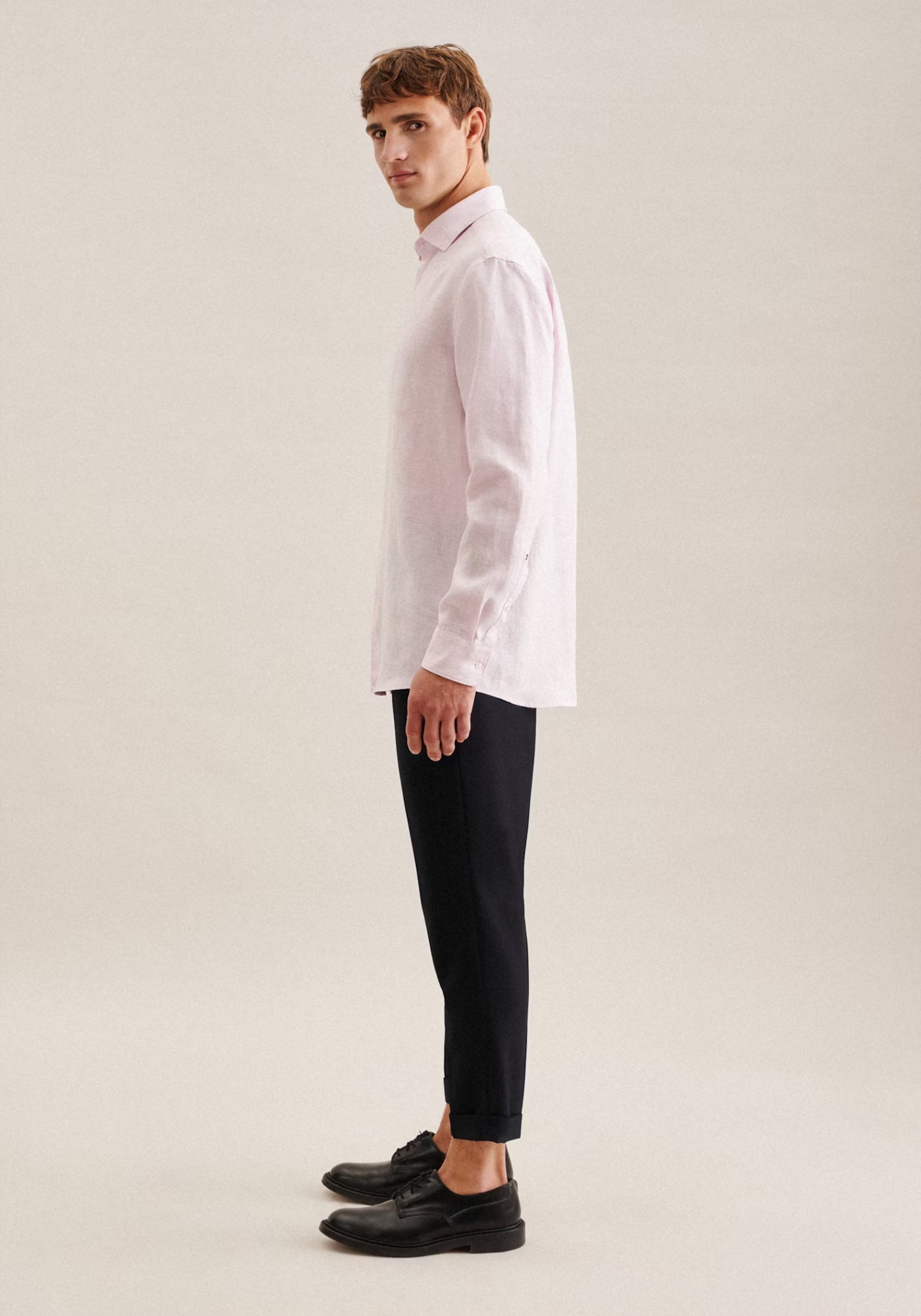 Seidensticker L/S Pure Linen Regular Fit Shirt Pink