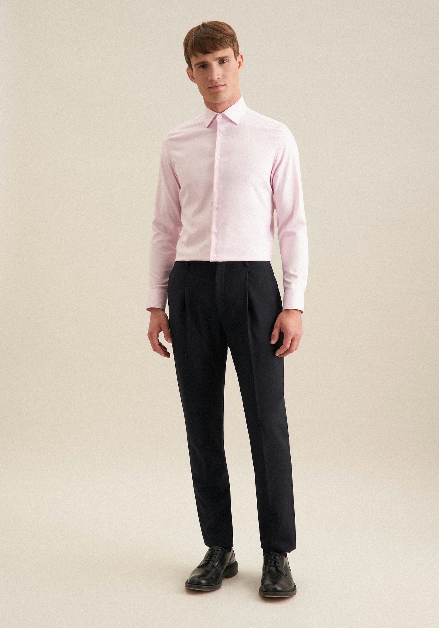 Seidensticker L/S Wrinke Free Cotton Shaped Fit Twill Shirt Pink