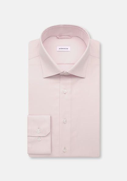 Seidensticker L/S Wrinke Free Cotton Shaped Fit Twill Shirt Pink
