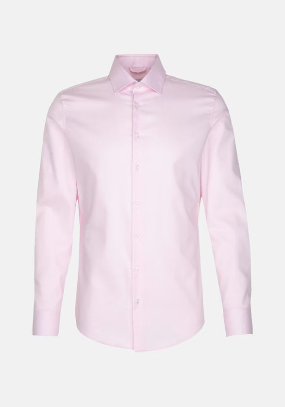 Seidensticker L/S Wrinke Free Cotton Shaped Fit Twill Shirt Pink