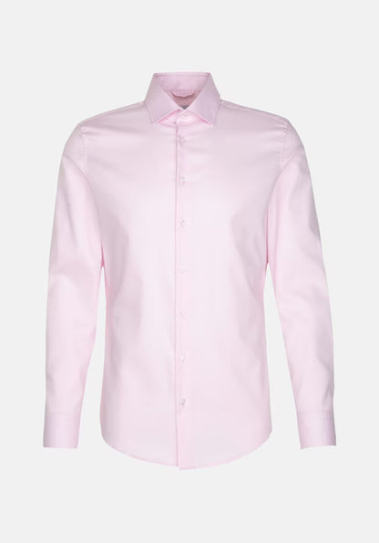 Seidensticker L/S Wrinke Free Cotton Shaped Fit Twill Shirt Pink