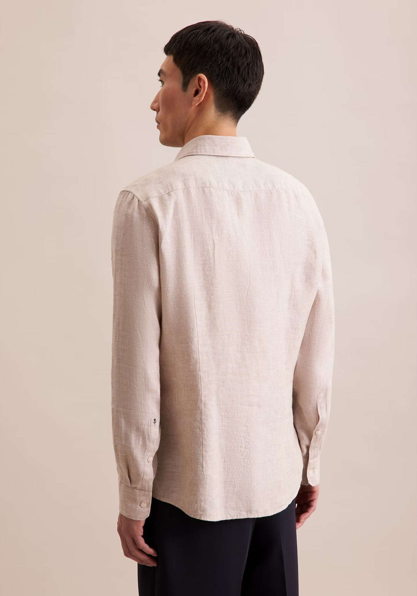 Seidensticker L/S Pure Linen Regular Fit Shirt Sand