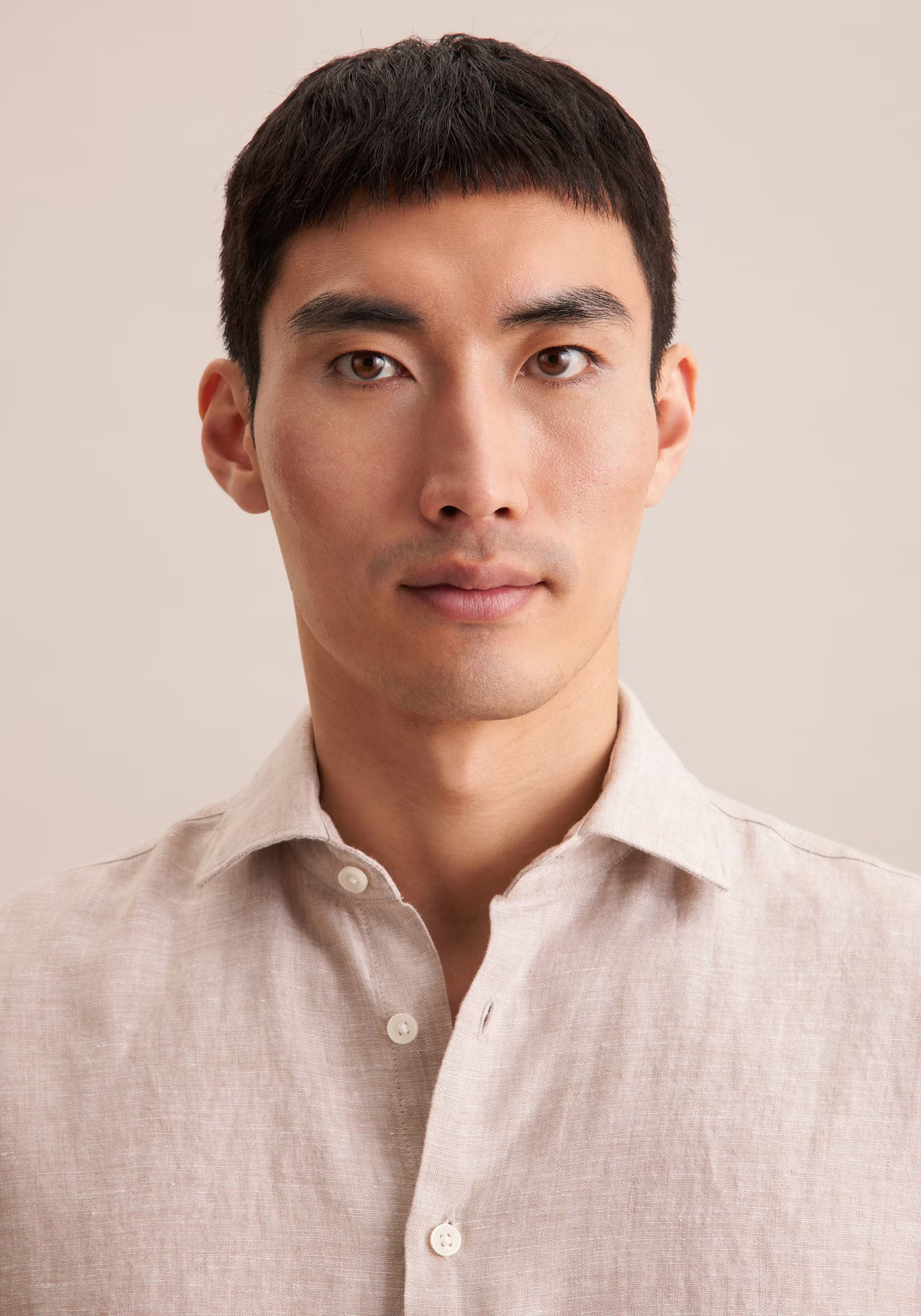 Seidensticker L/S Pure Linen Regular Fit Shirt Sand