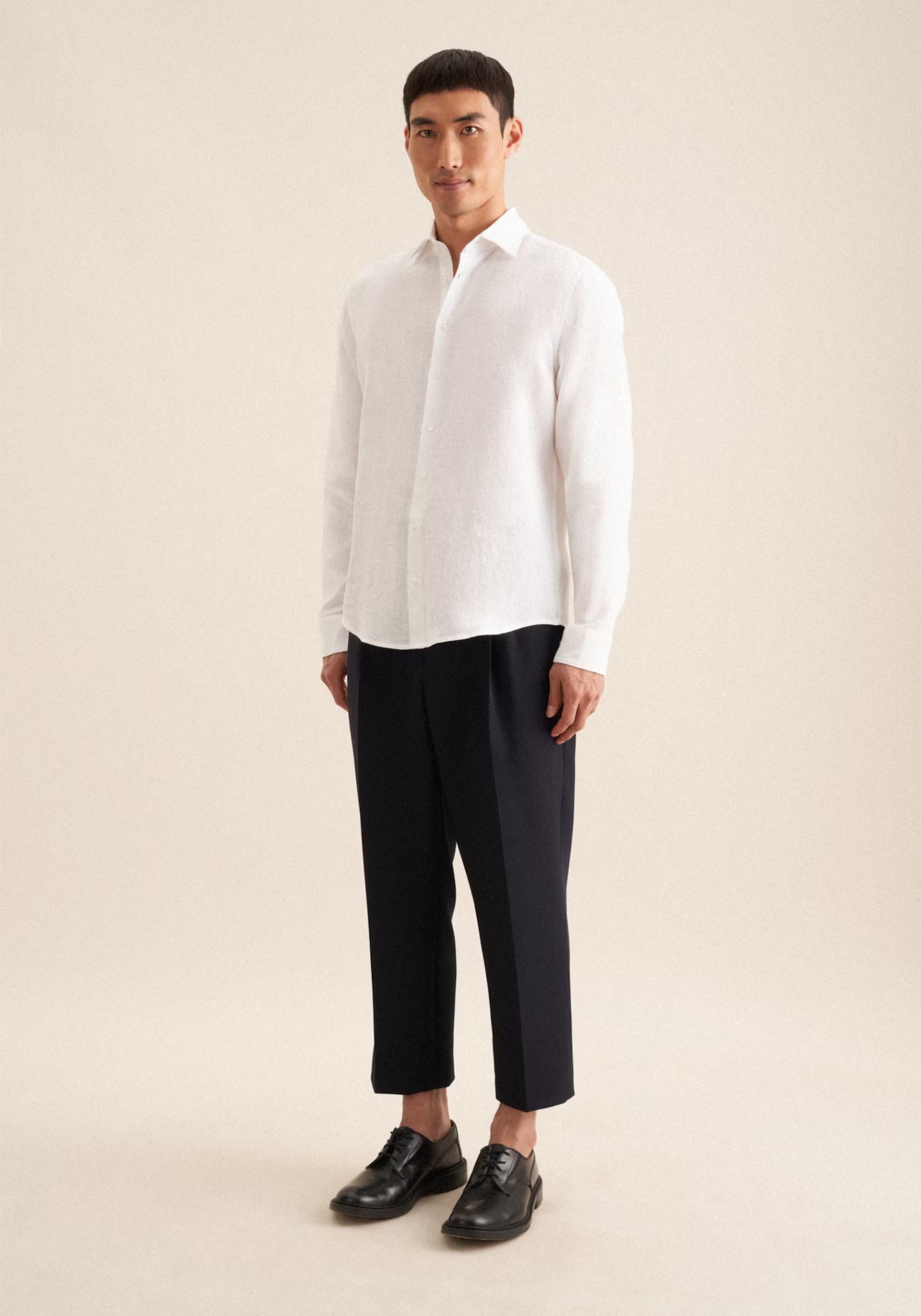 Seidensticker L/S Pure Linen Regular Fit Shirt White