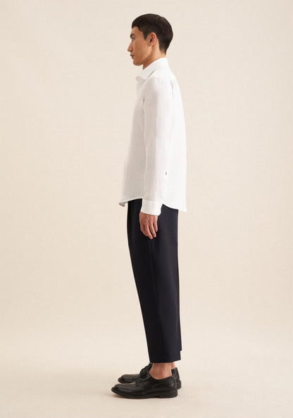 Seidensticker L/S Pure Linen Regular Fit Shirt White