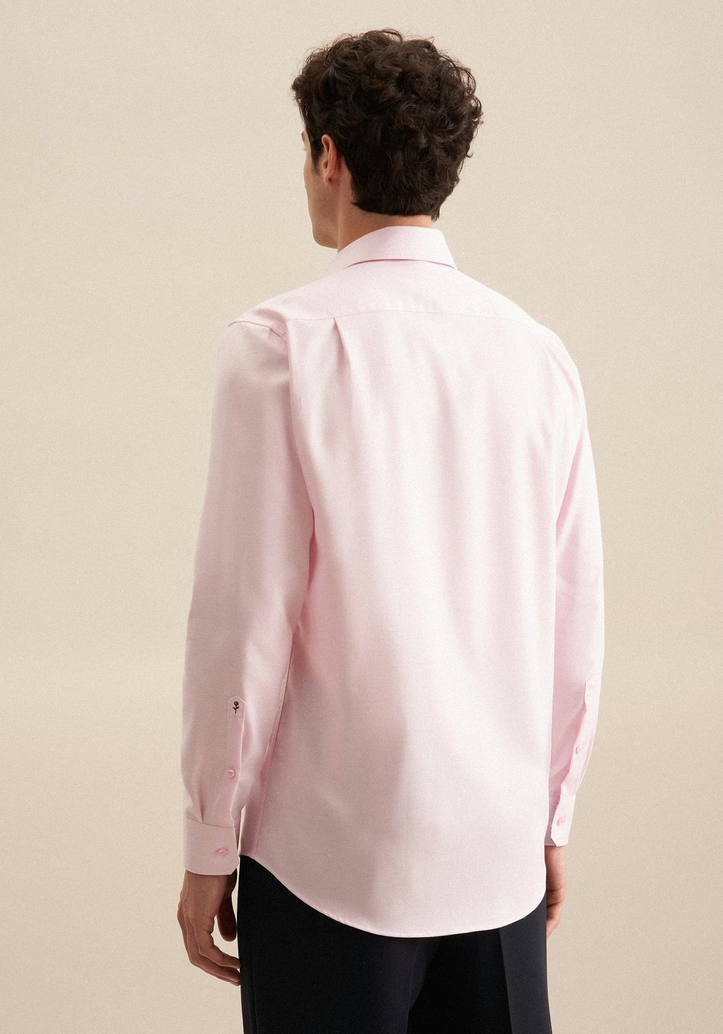 Seidensticker L/S Wrinke Free Cotton Twill Regular Fit Shirt Pink