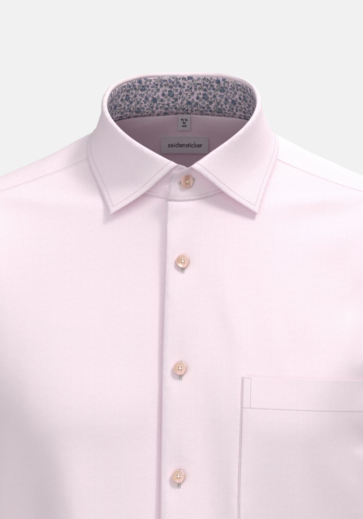 Seidensticker L/S Wrinke Free Cotton Twill Regular Fit Shirt Pink