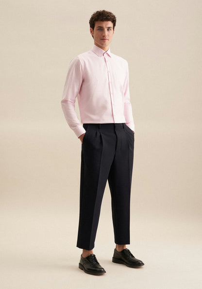 Seidensticker L/S Wrinke Free Cotton Twill Regular Fit Shirt Pink