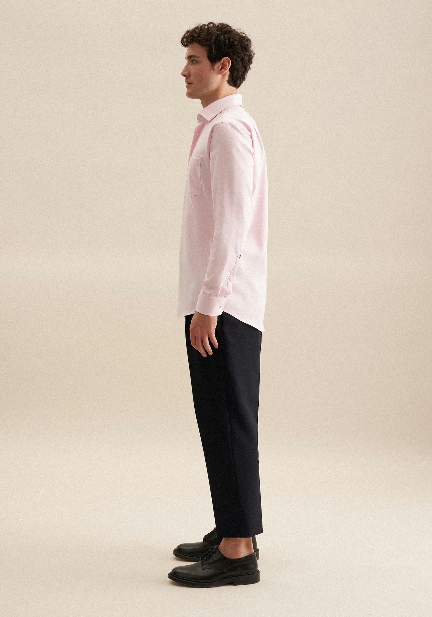 Seidensticker L/S Wrinke Free Cotton Twill Regular Fit Shirt Pink