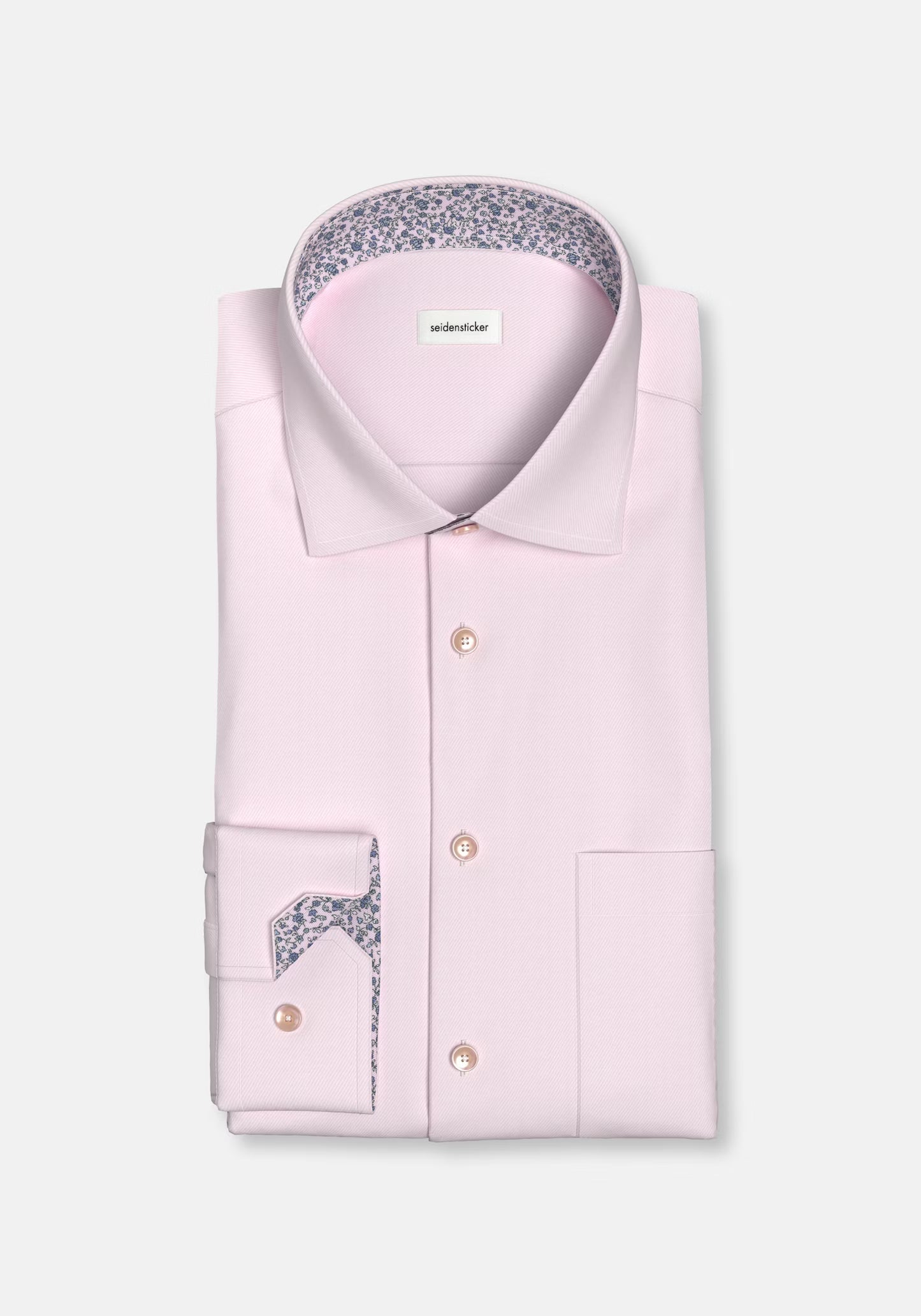 Seidensticker L/S Wrinke Free Cotton Twill Regular Fit Shirt Pink