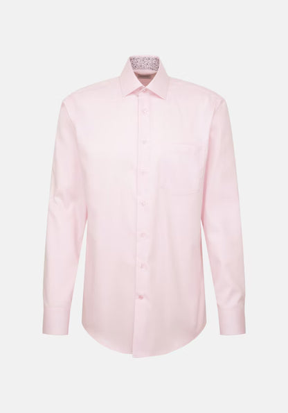 Seidensticker L/S Wrinke Free Cotton Twill Regular Fit Shirt Pink