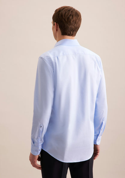 Seidensticker L/S Wrinke Free Cotton Twill Regular Fit Shirt Blue