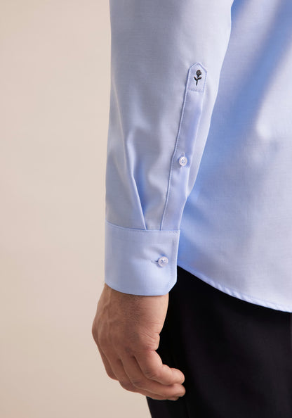 Seidensticker L/S Wrinke Free Cotton Twill Regular Fit Shirt Blue
