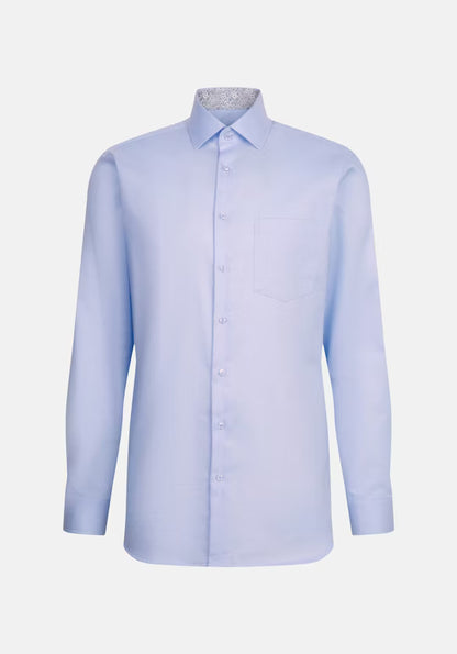 Seidensticker L/S Wrinke Free Cotton Twill Regular Fit Shirt Blue