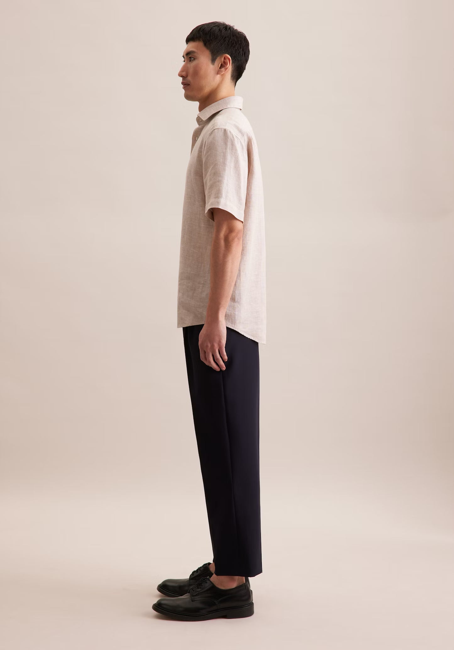 Seidensticker S/S Pure Linen Regular Fit Shirt Sand