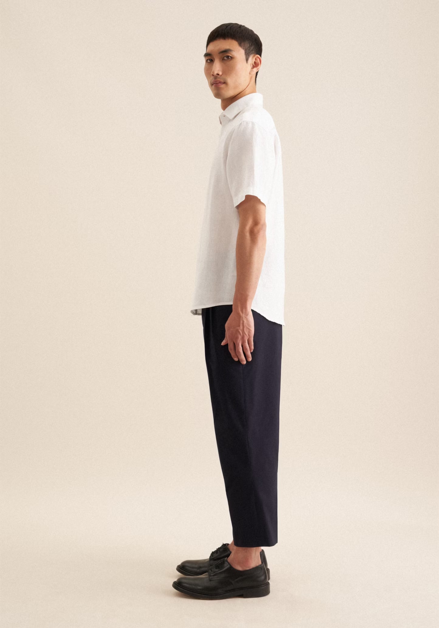 Seidensticker S/S Pure Linen Regular Fit Shirt White