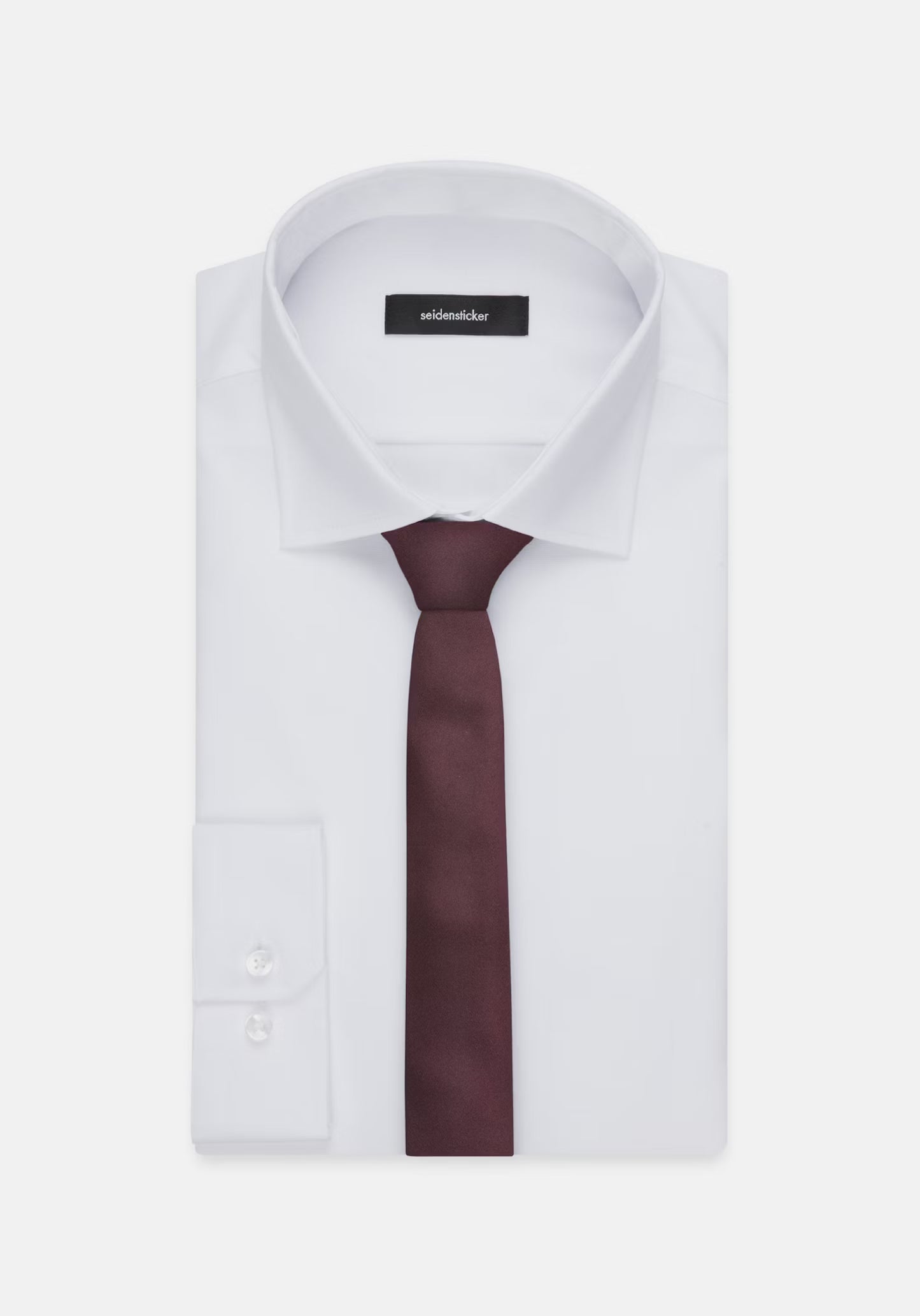 Seidensticker Silk Satin Tie 5cm Burgundy