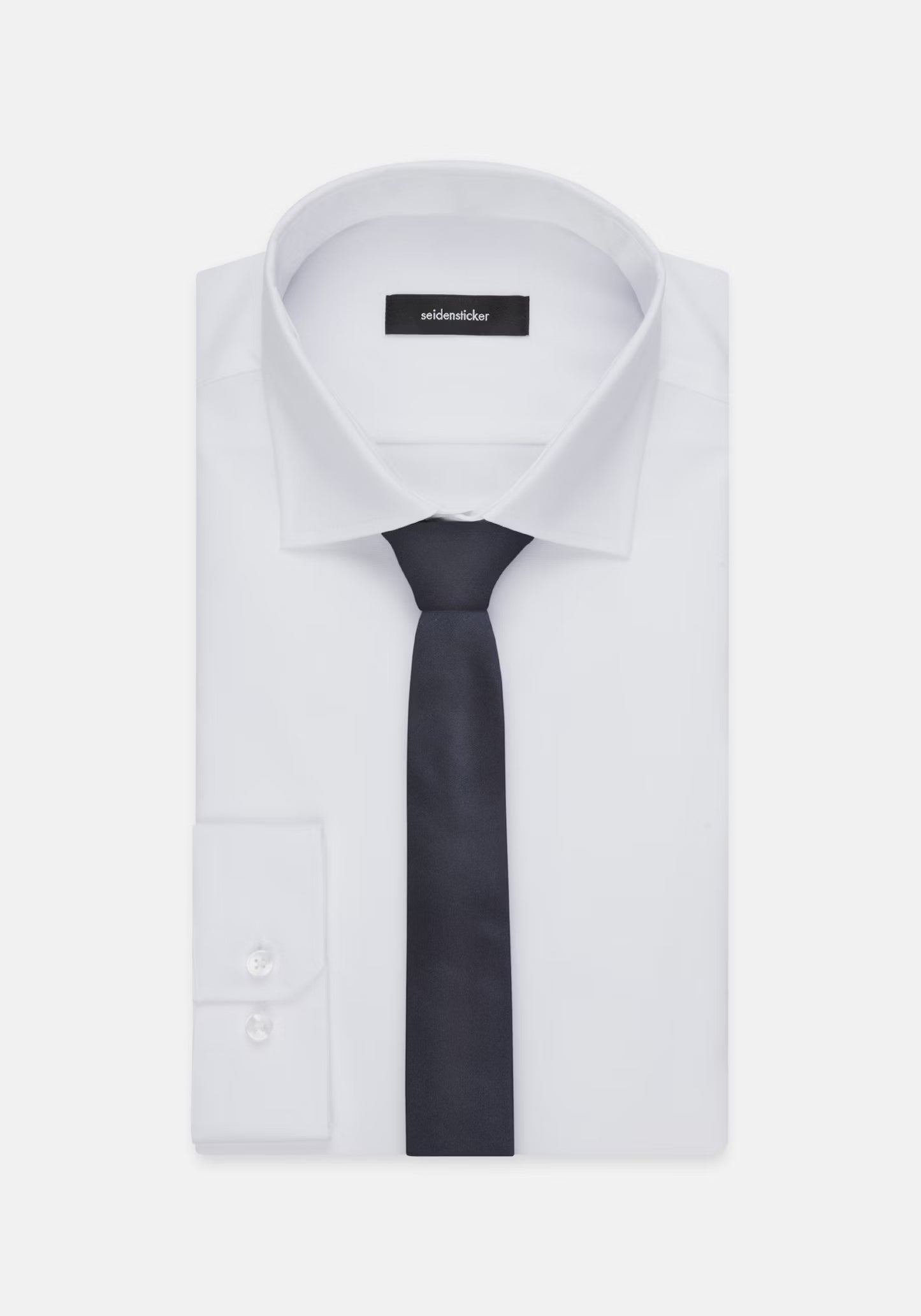 Seidensticker Silk Satin Tie 5cm Navy
