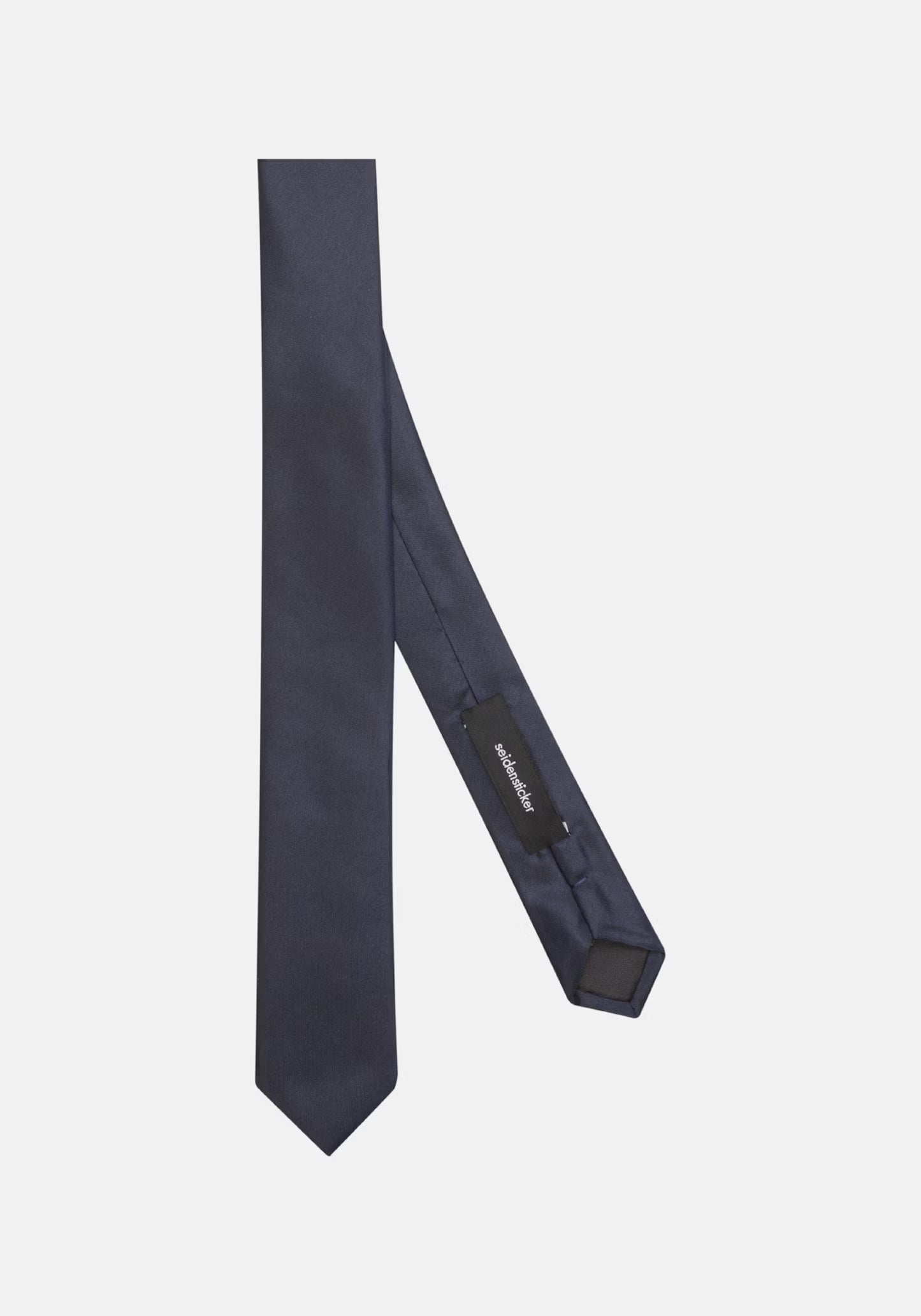 Seidensticker Silk Satin Tie 5cm Navy