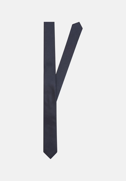 Seidensticker Silk Satin Tie 5cm Navy