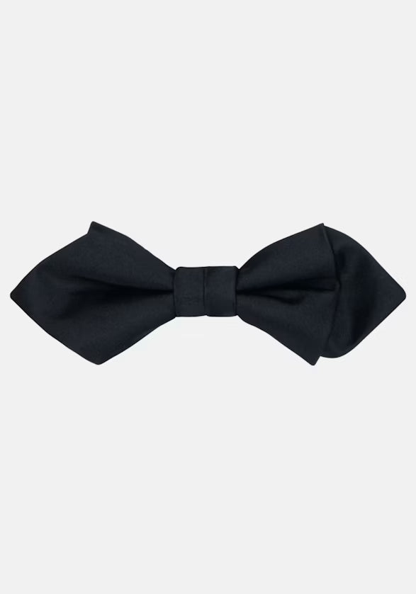 Black bow tie on a white background