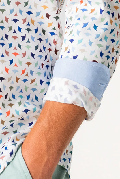 The Surf Car Multi Print Shirt | Made in Spain Long Sleeve Slim Fit Cotton