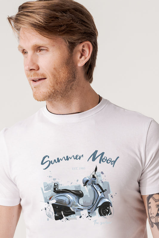 The Surf Car Jersey Short Sleeve Vespa T-Shirt | Made in Spain Cotton