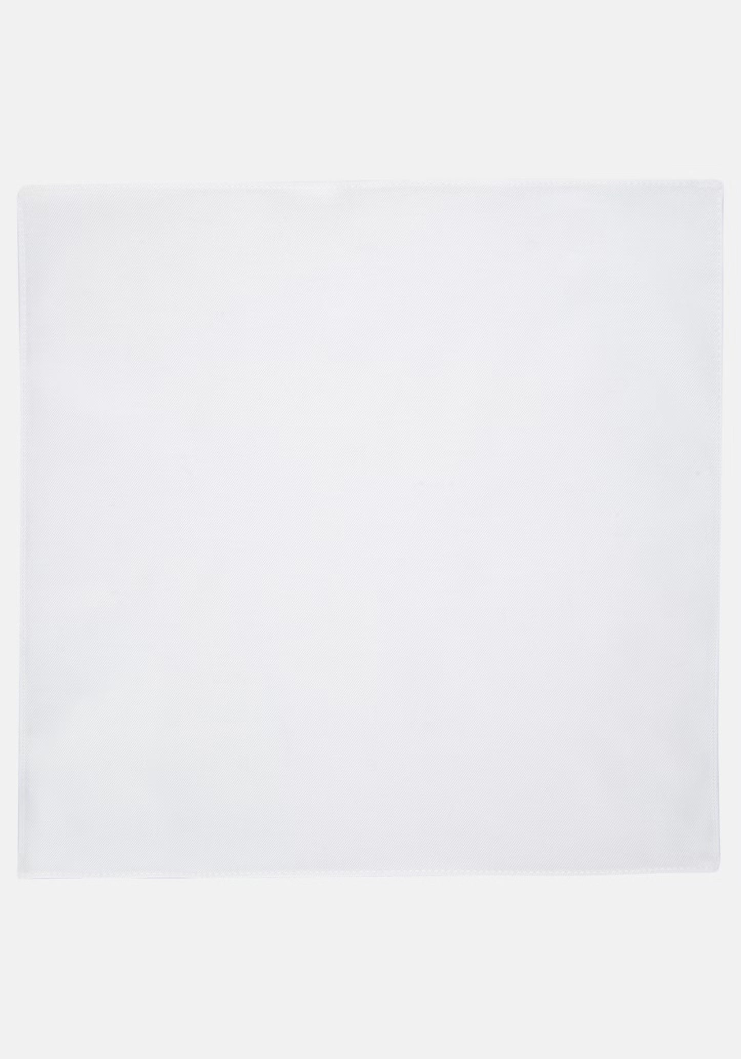 White rectangular hanky on a white background