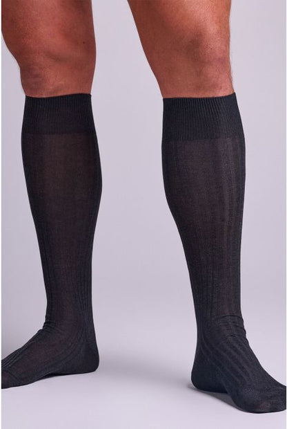 Pantherella Danvers Cotton Lisle Ribbed Long Sock
