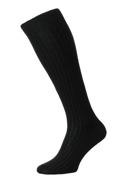 Pantherella Danvers Cotton Lisle Ribbed Long Sock