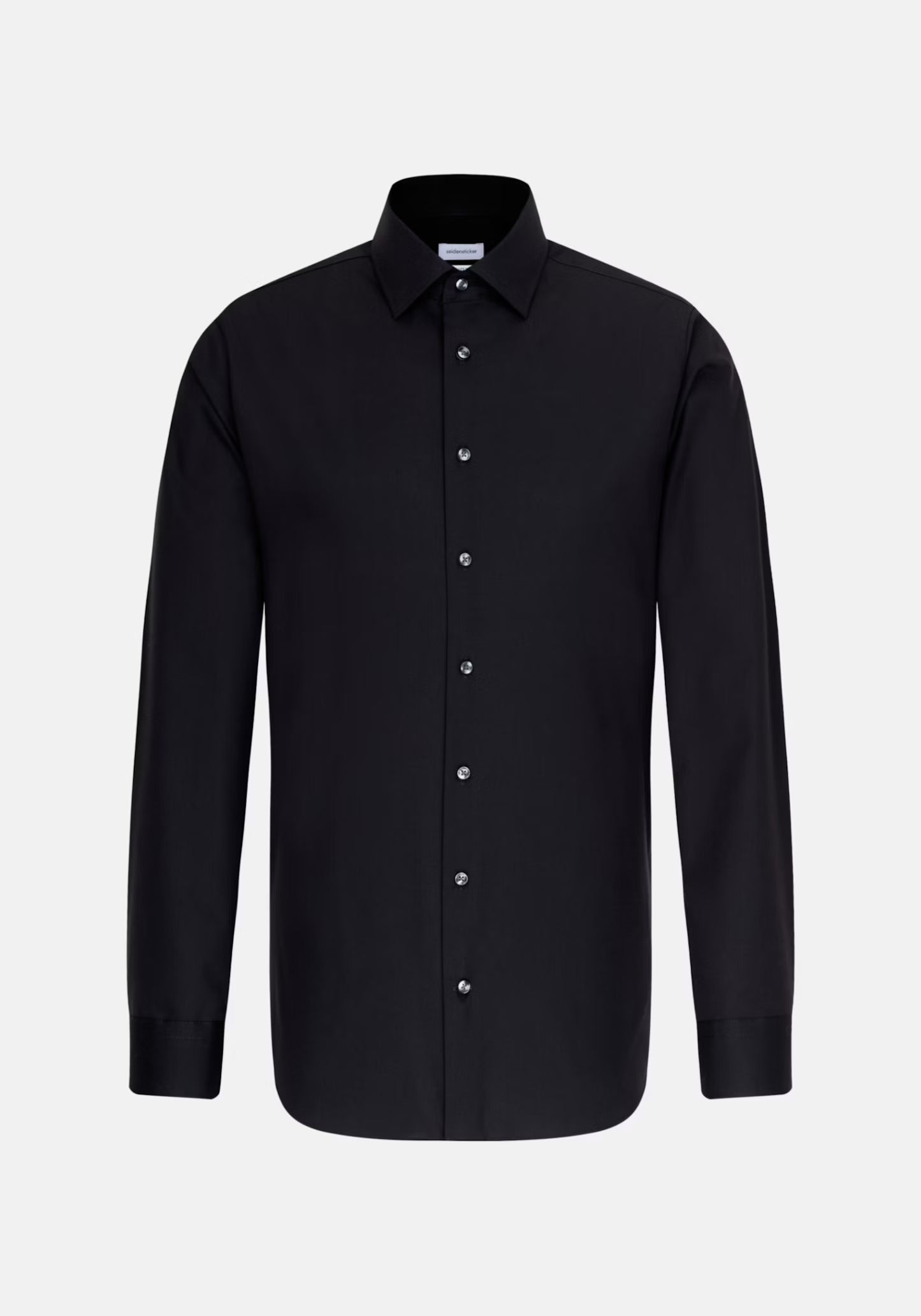 Seidensticker L/S Non Iron Cotton Shaped Fit Business Shirt Black