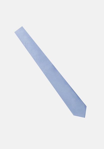Light blue tie on a white background