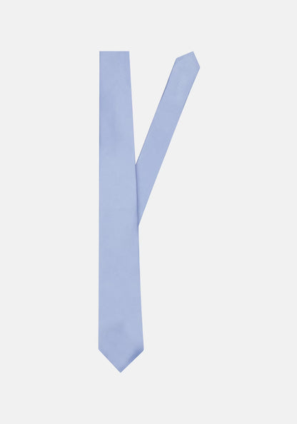 Light blue necktie on a white background