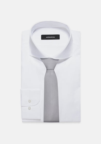 Seidensticker Silk Twill Tie 7cm Silver