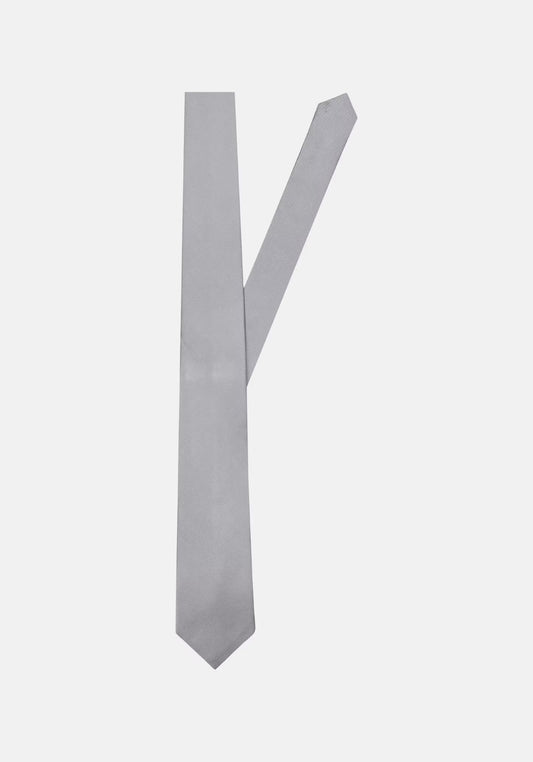 Seidensticker Silk Twill Tie 7cm Silver