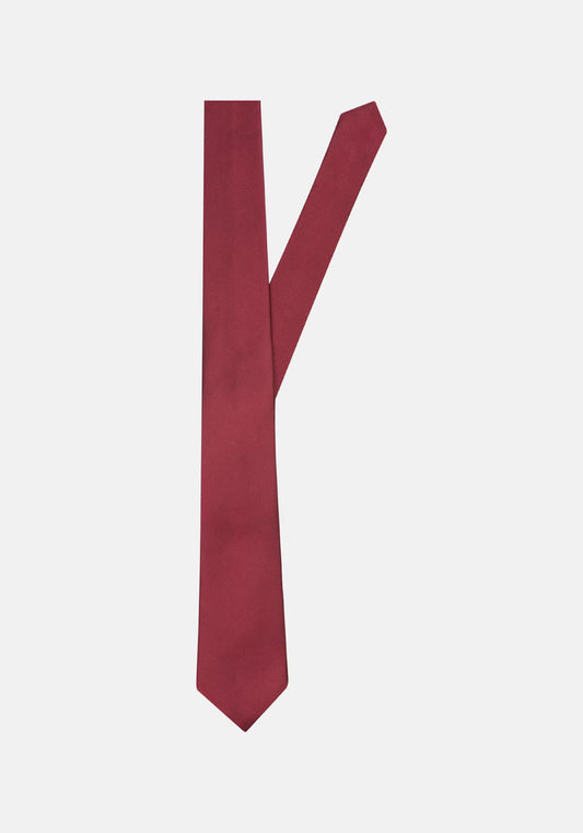 Seidensticker Silk Twill Tie 7cm Burgundy