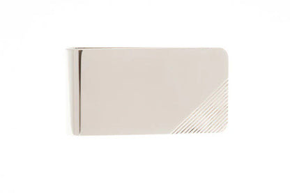 Rectangular money clip with a subtle pattern on a white background