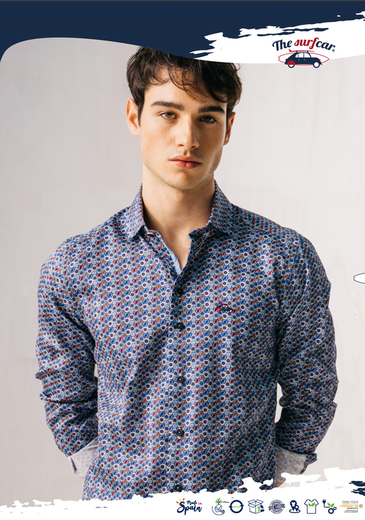 The Surf Car L/S Circle Print Shirt