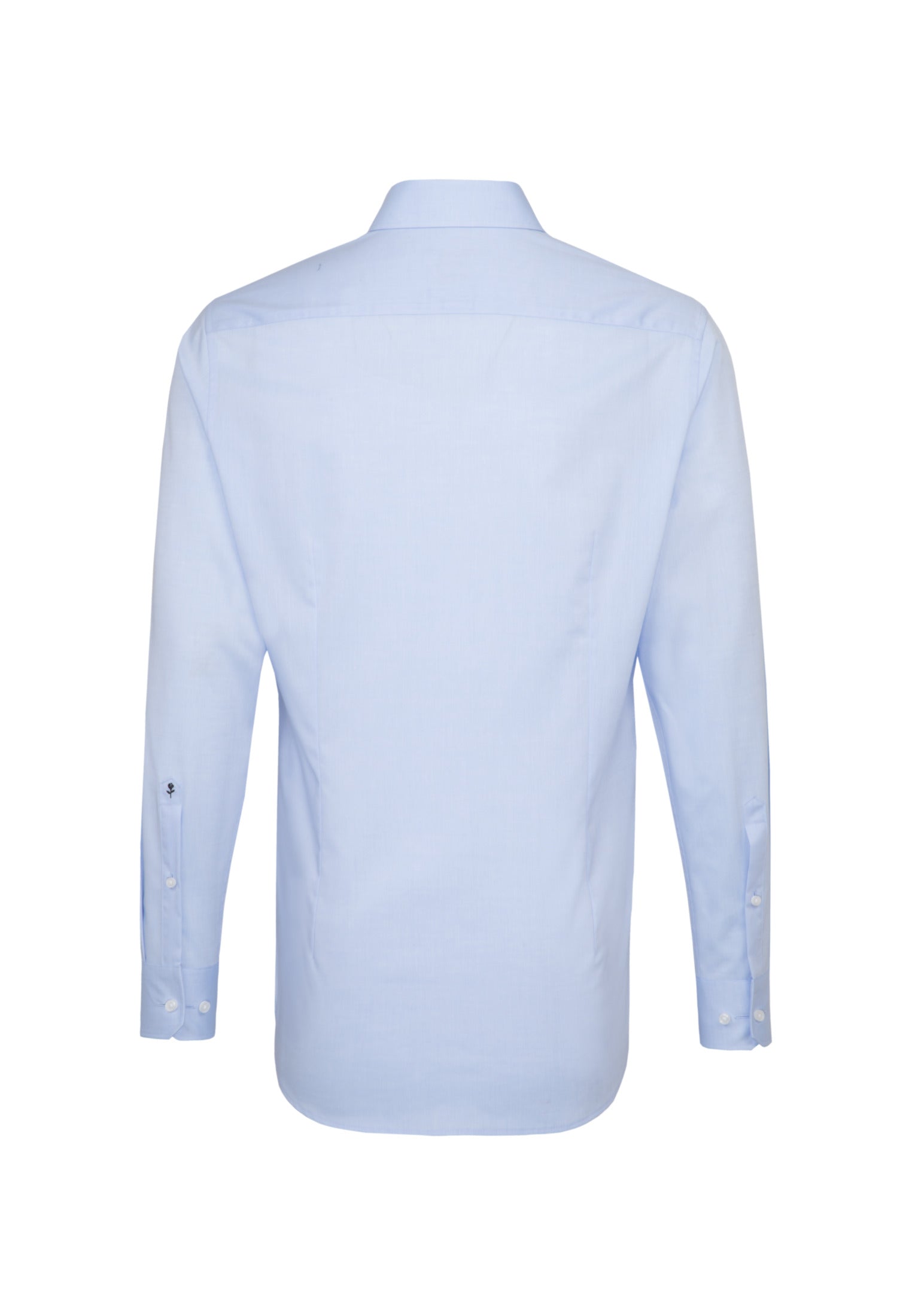 Sky blue dress shirt on a white background