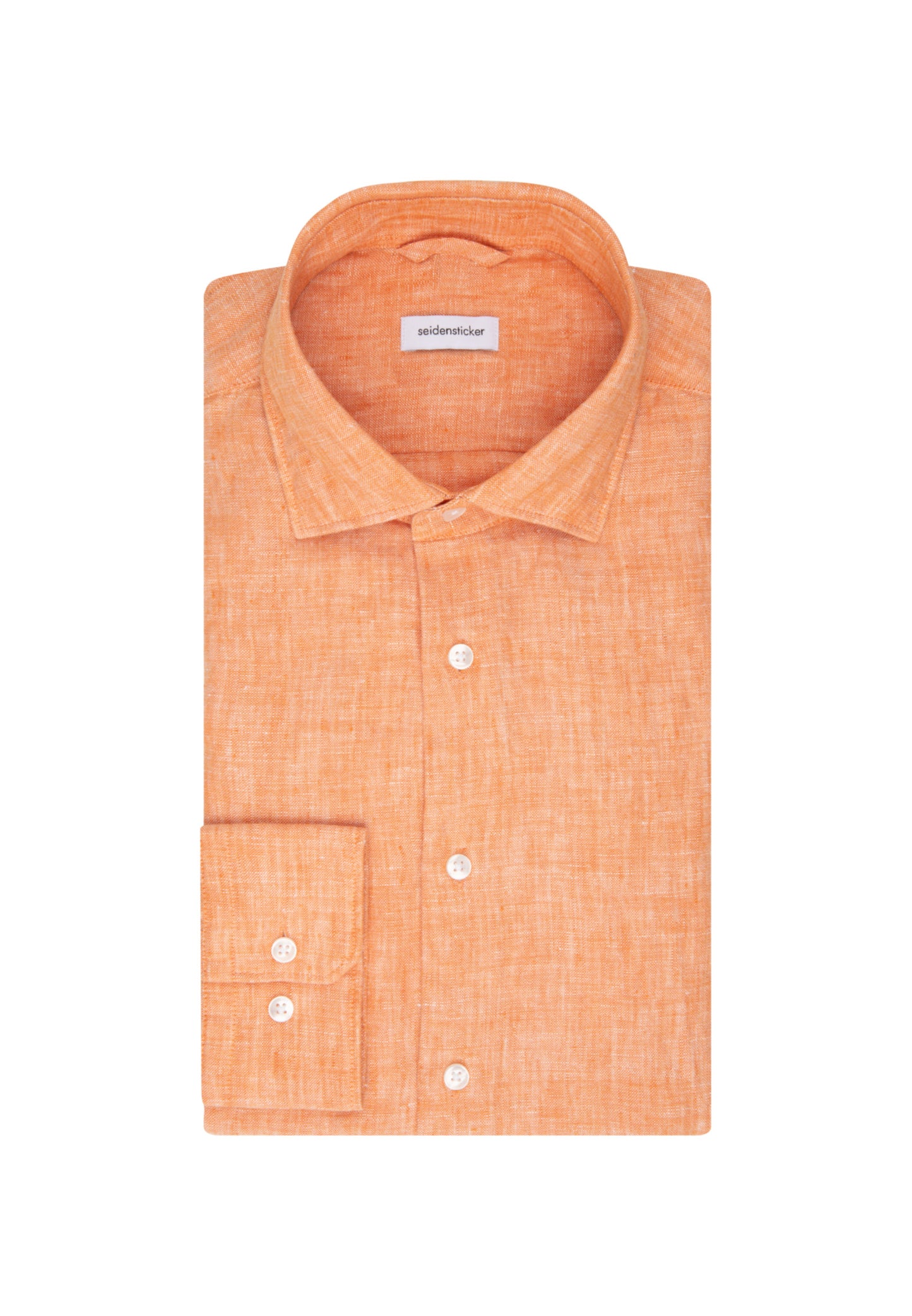 Seidensticker L/S Pure Linen Regular Fit Shirt Orange