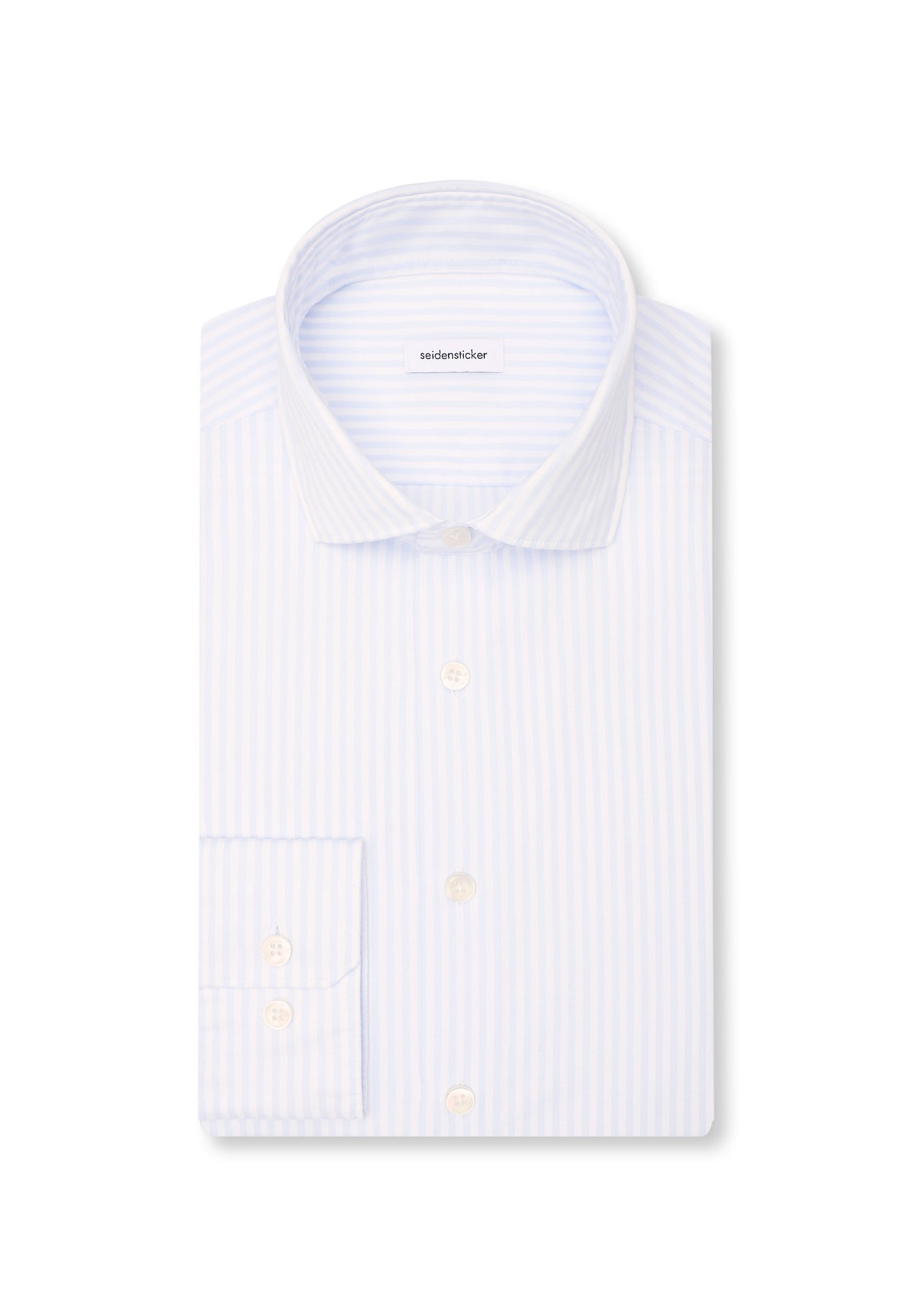 Seidensticker Sky Wrinkle-Free Cotton Stripe Regular Fit Shirt — Classic Business Dress Shirt