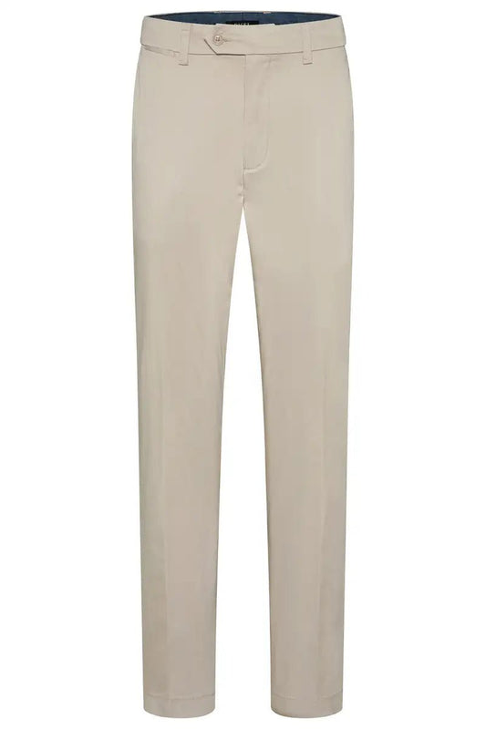 beige chinos on white background