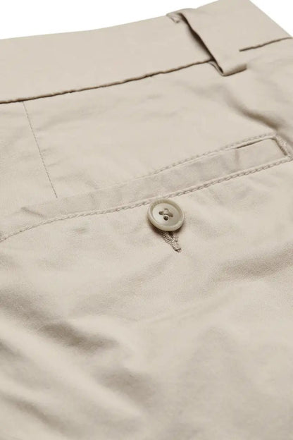 beige chinos rear image on white background