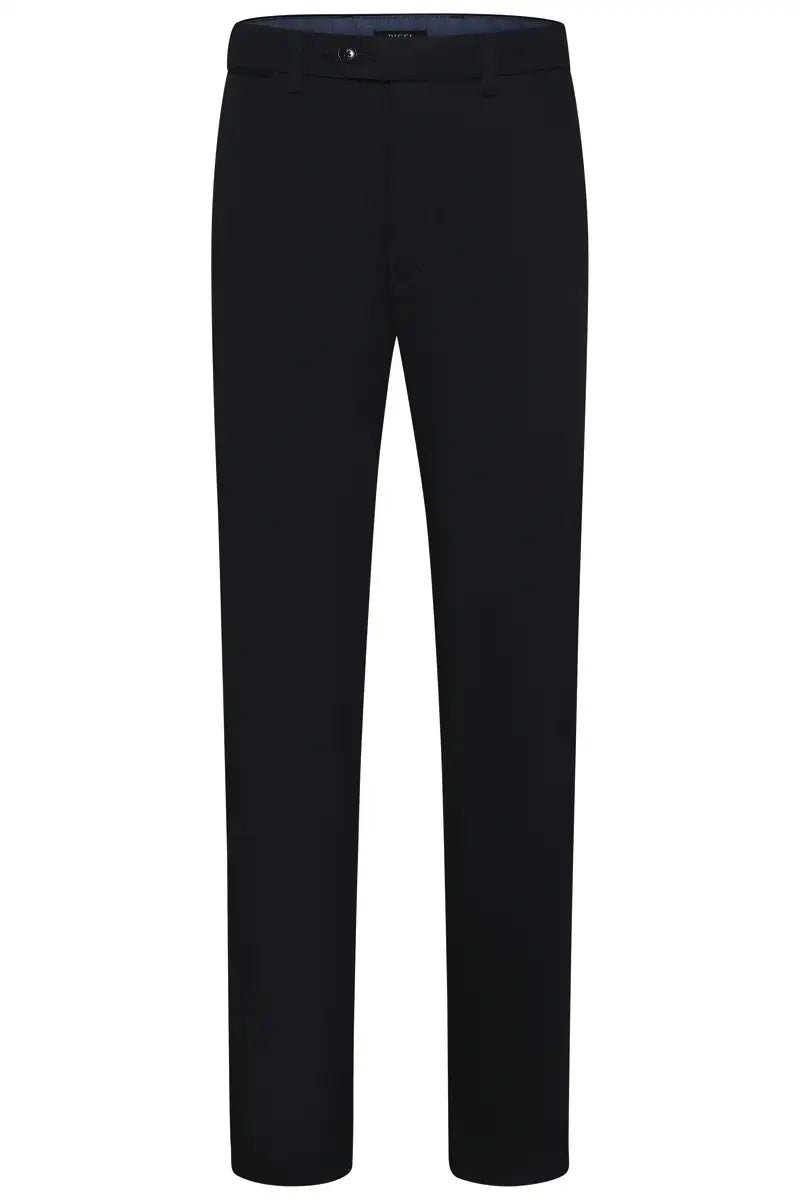 black chinos on white background